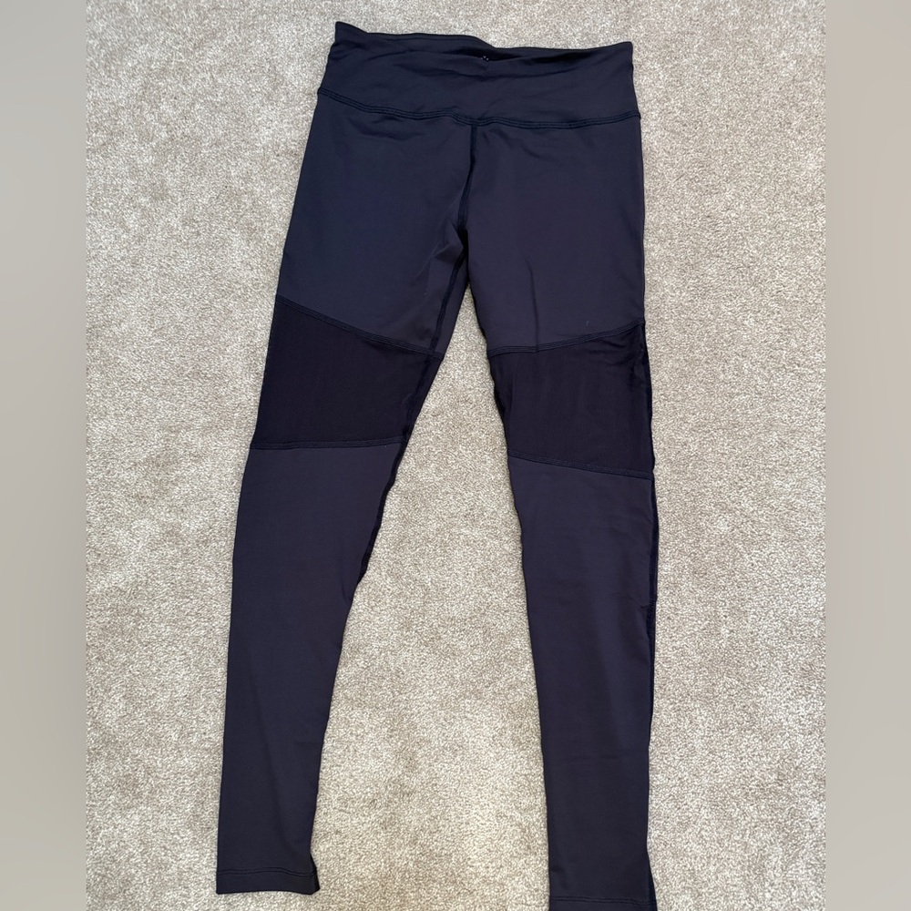 VARLEY Off Black Leggings with Mesh Inserts size Medium GREAT CONDITION
